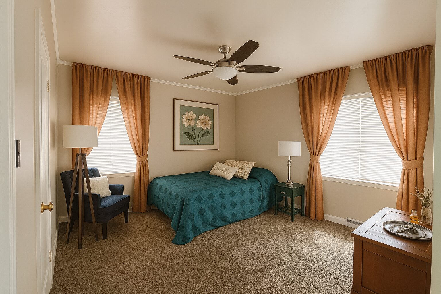 A resident's bedroom