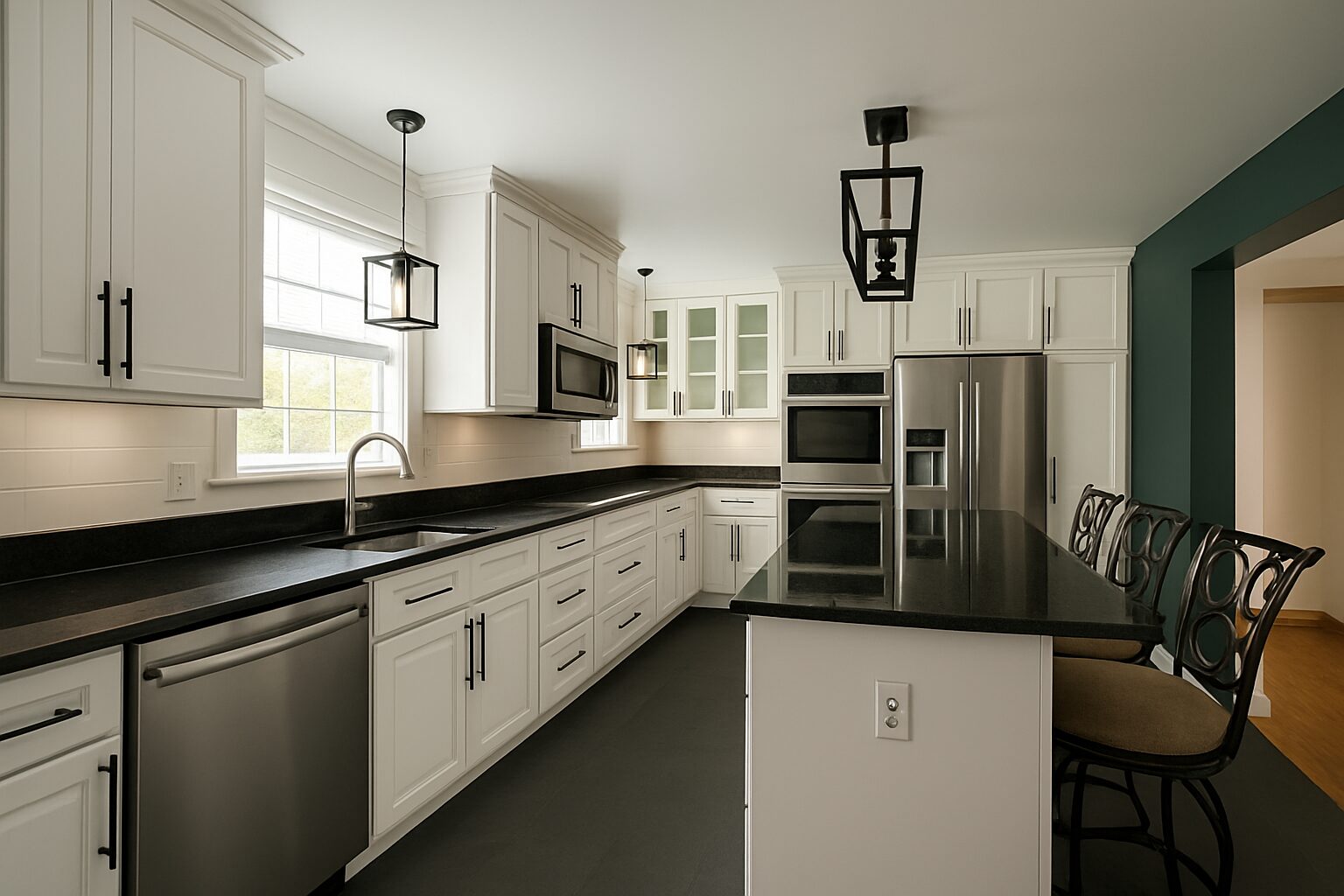 Bright white kitchen