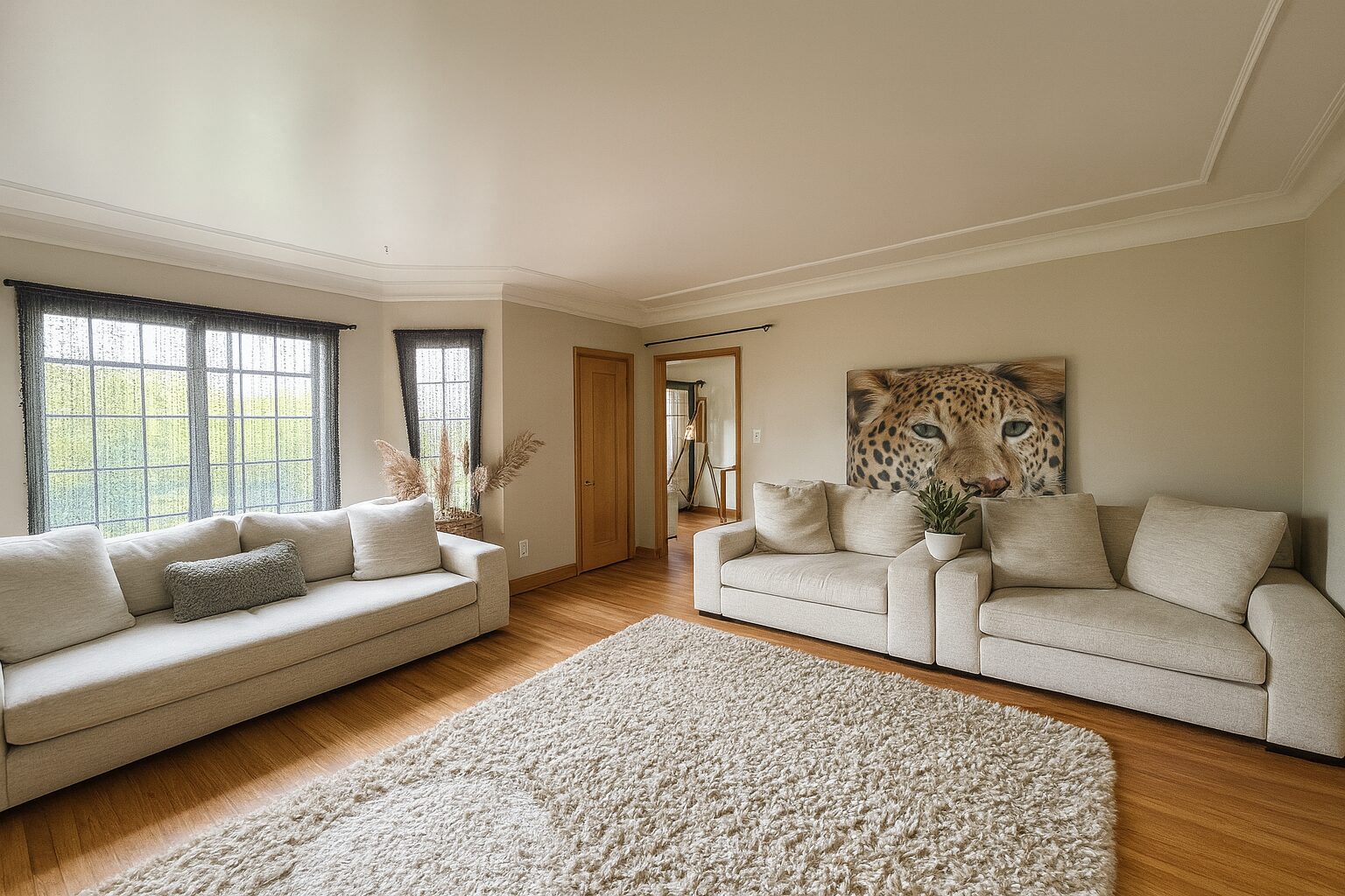 Living room with two sofas